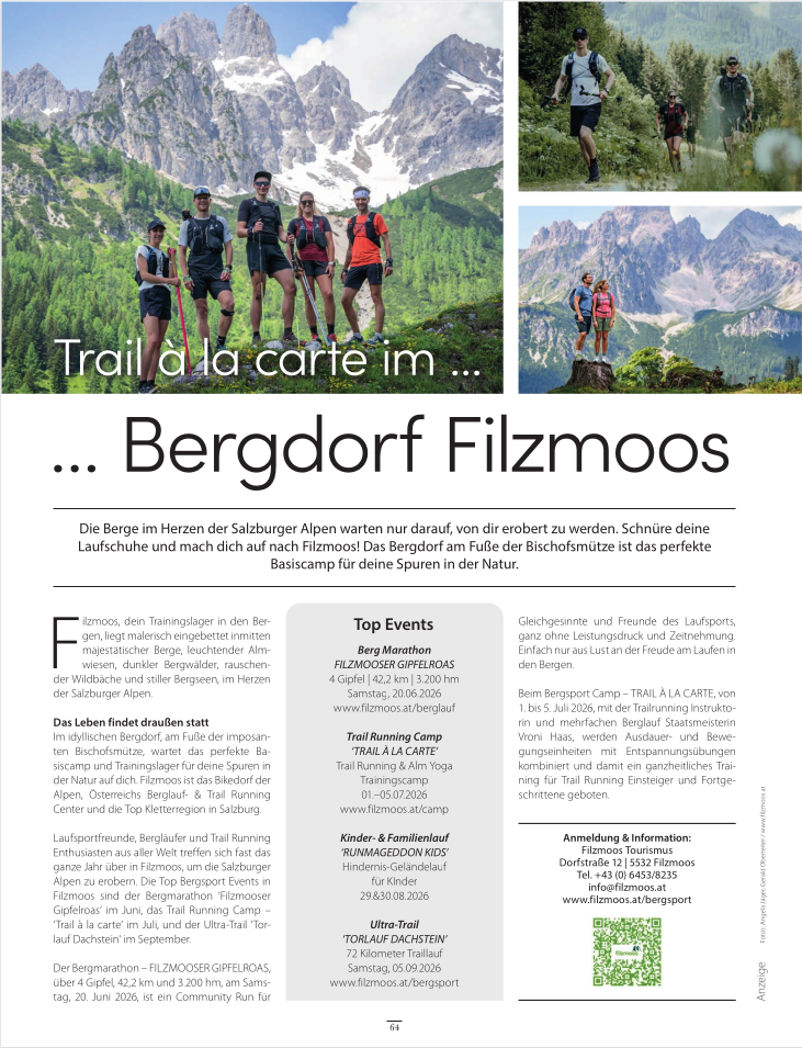 Trailrunning Camp in Filzmoos