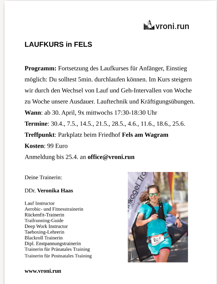 Folder Laufkurs