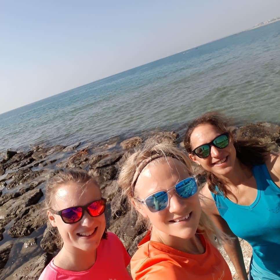 Kristin, Ina und Vroni am Strand